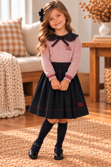 Phil and Phoebe Girls Denim Contrast Dress - C-27265