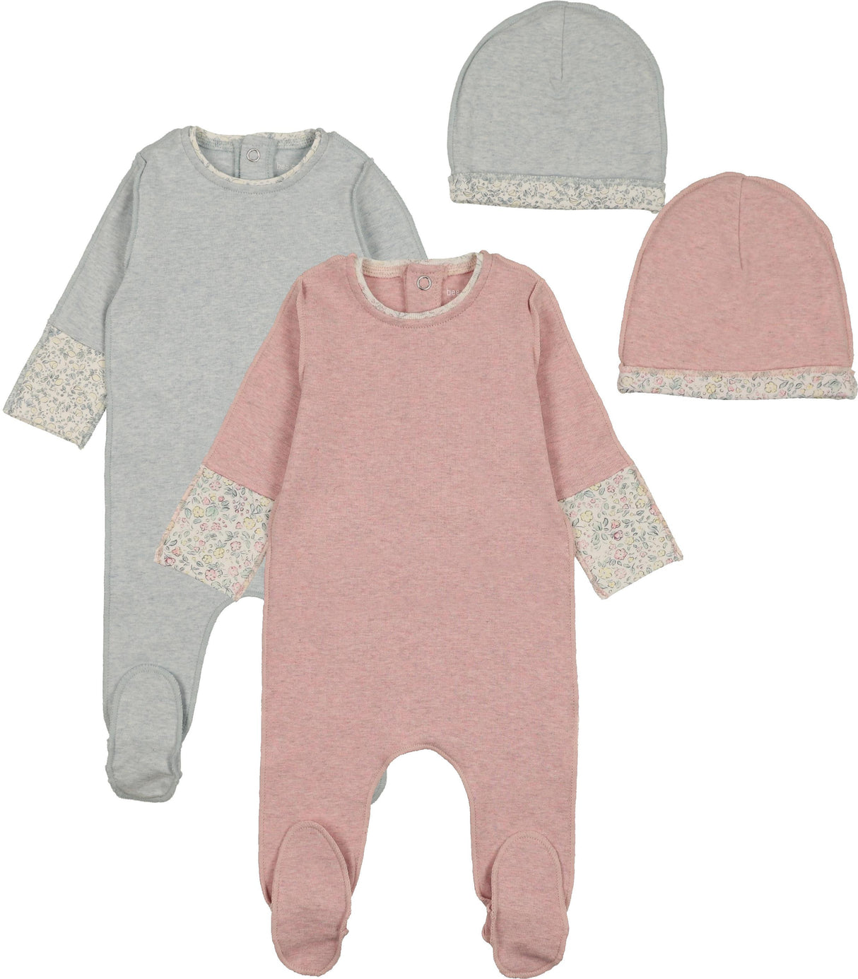 Bee & Dee Baby Boys Girls Lemon Print Cotton Footie & Beanie Set - KLPCH