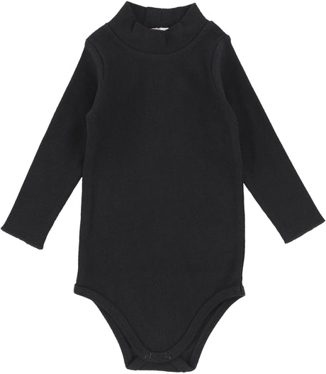 Lil Legs Ribbed Basic Collection Baby Toddler Boys Girls Mock Neck Turtleneck Bodysuit Onesie