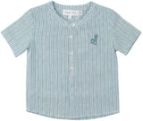 Charlotte & George Boys Striped Short Sleeve Dress Shirt - SB6CP7387SH
