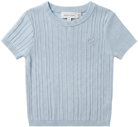 Charlotte & George Boys Raised Rib Short Sleeve Sweater - SB6CP7387R