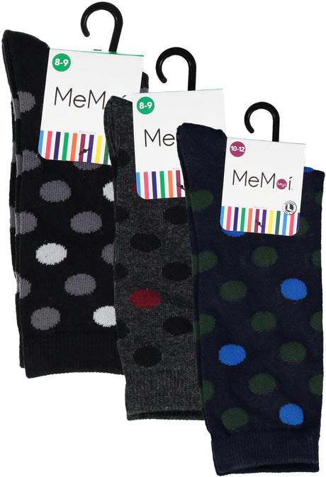 Memoi Boys Two Tone Dot Crew Socks - MK-175