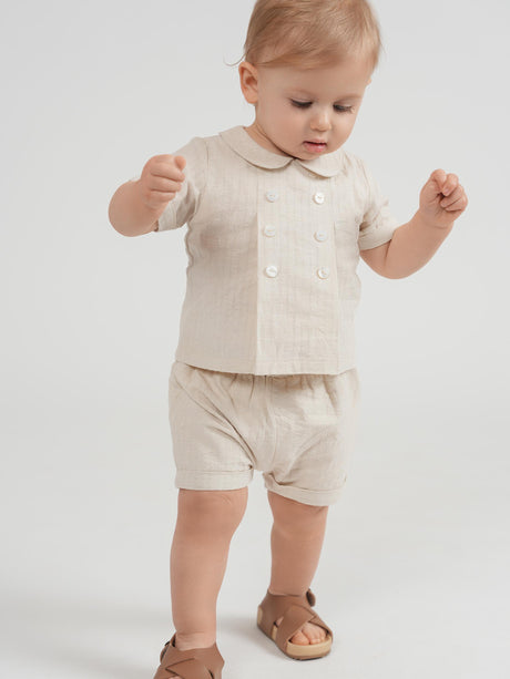 Jolie Capri Baby Boys Linen Outfit - SB6CY2899EB