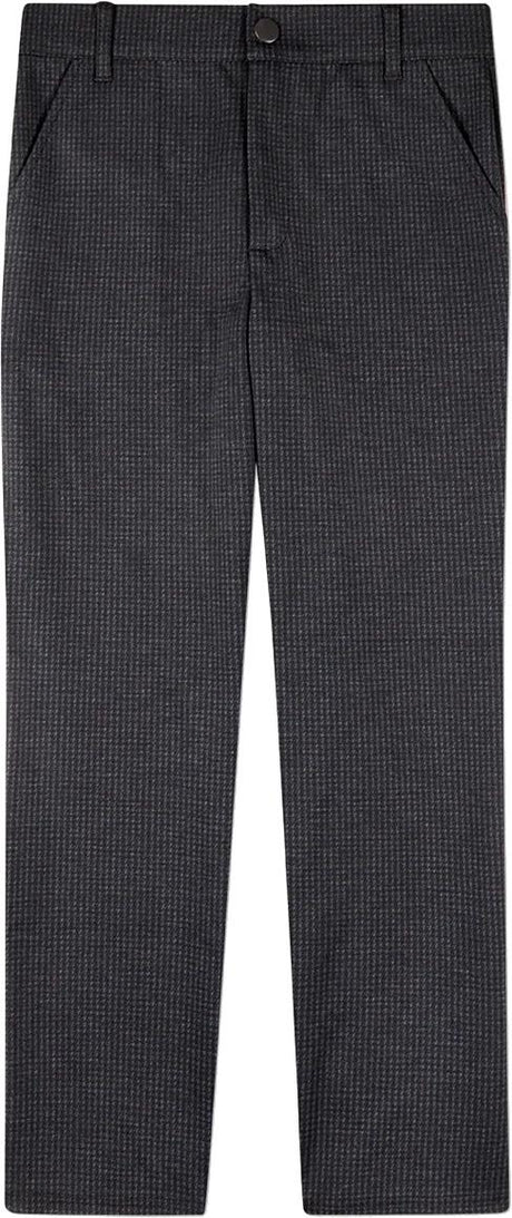 Memoi Boys Houndstooth Printed Two Pocket Dress Pants - MBP-501