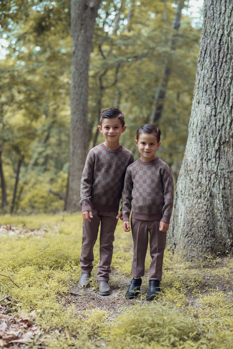 The Umbrella Academy Boys Checkered Sweater - WB2CY1910