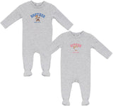 Whipped Cocoa Baby Boys Girls Brother/Sister Cotton Footie - SB6CY2860