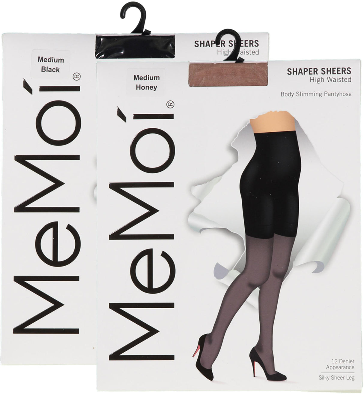 Memoi Womens High Waisted 12 Denier Body Slimming Pantyhose - MM-228