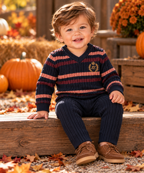 Principi Baby Boys Striped Knit Outfit - KW63
