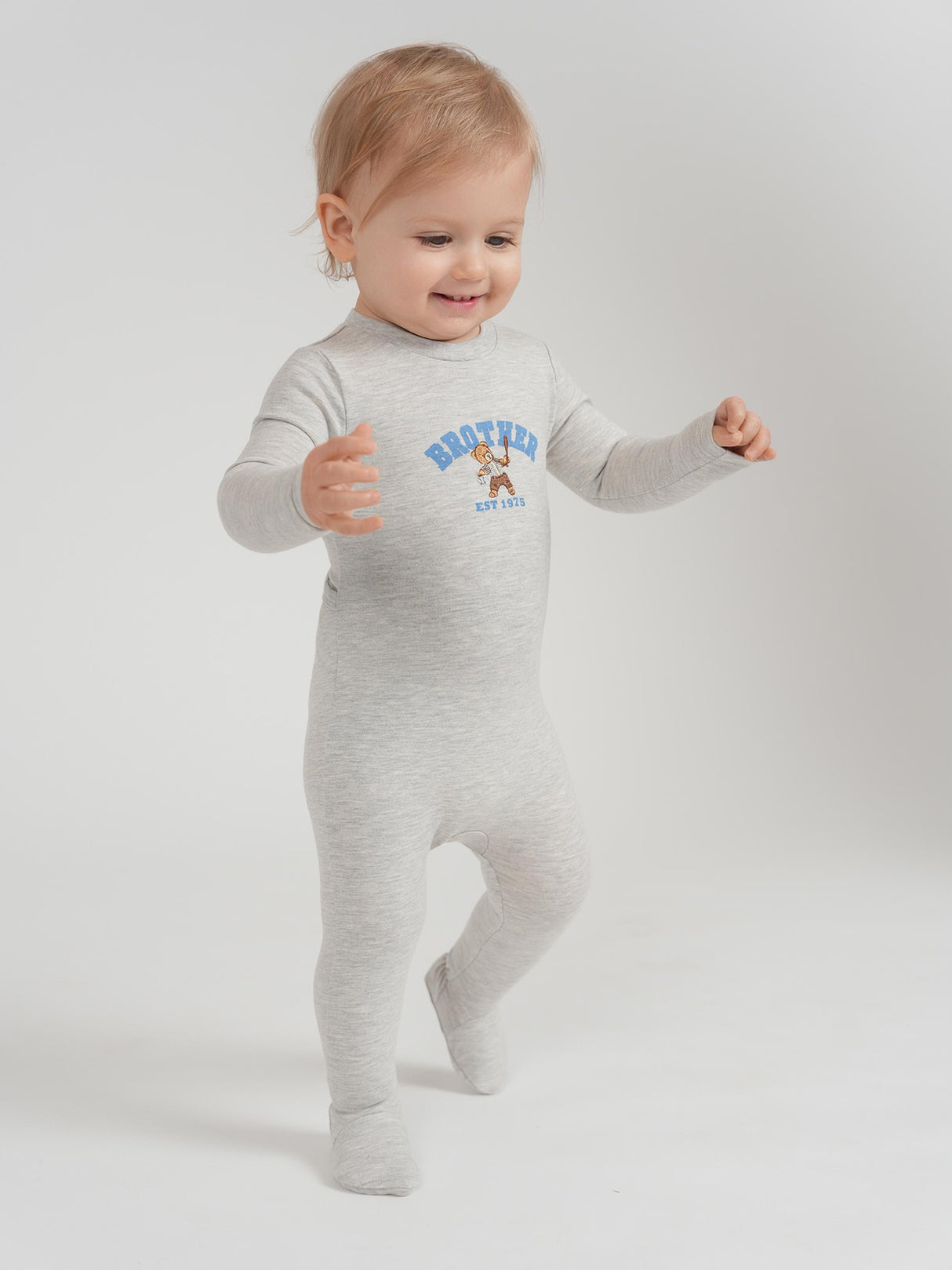 Whipped Cocoa Baby Boys Girls Brother/Sister Cotton Footie - SB6CY2860