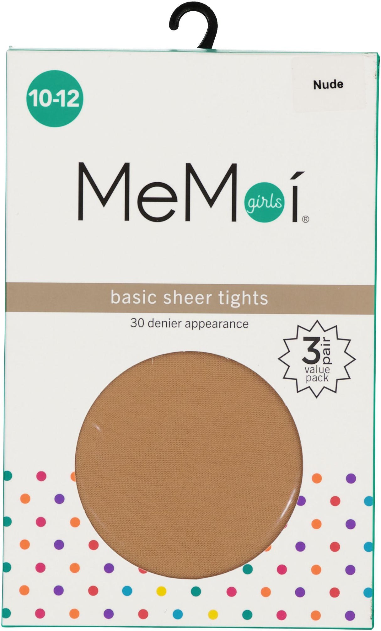 Memoi Girls Basic Sheer 30 Denier Tights Pantyhose 3 Pack - MK-3033