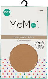 Memoi Girls Basic Sheer 30 Denier Tights Pantyhose 3 Pack - MK-3033
