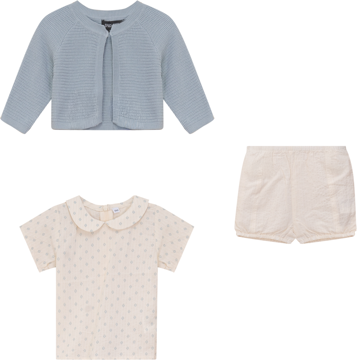 Space Gray Baby Boys 3 piece Outfit - SB6CY2864B