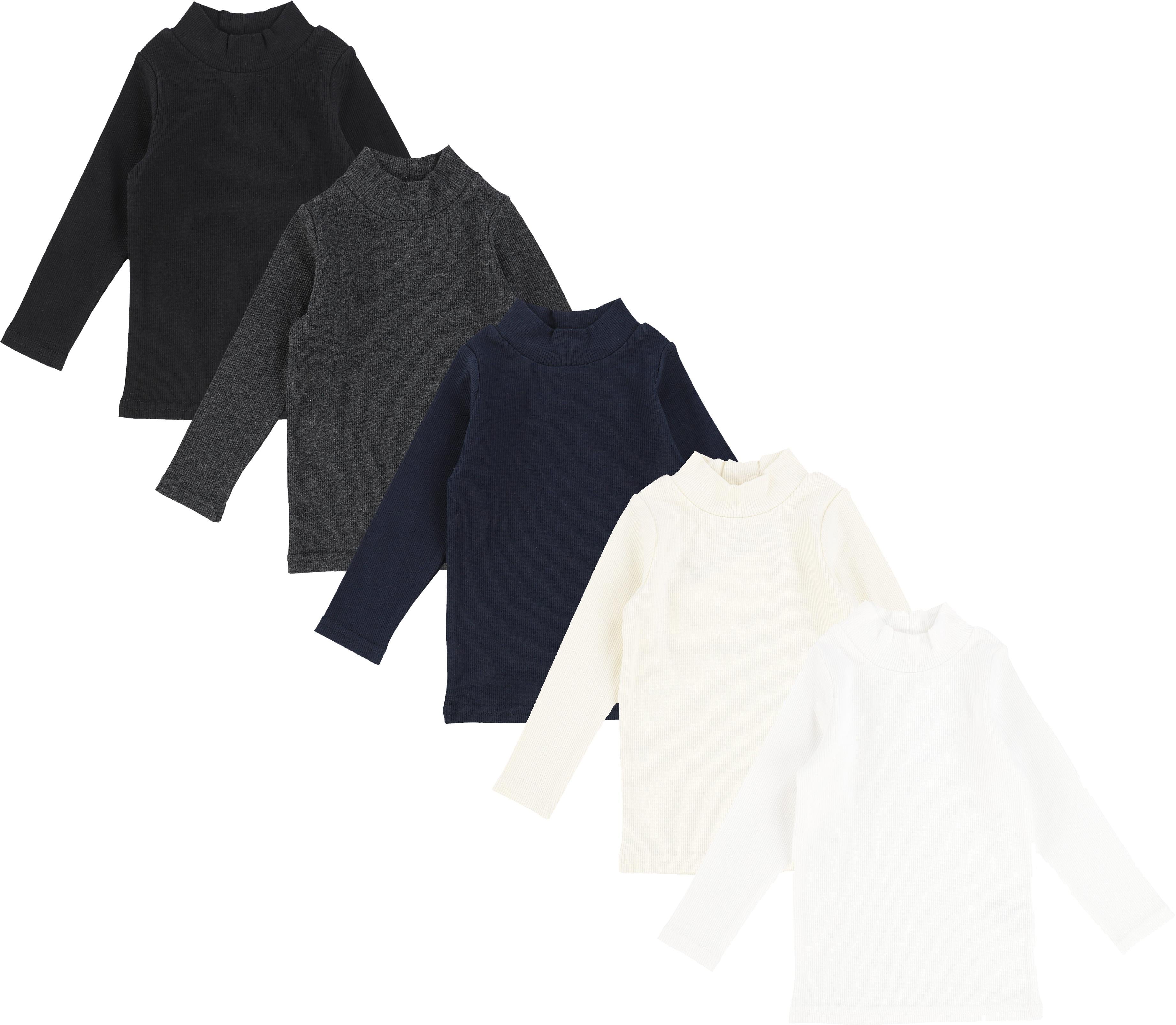 Lil Legs Ribbed Basic Collection Boys Girls Mock Neck Turtleneck ShirtStop