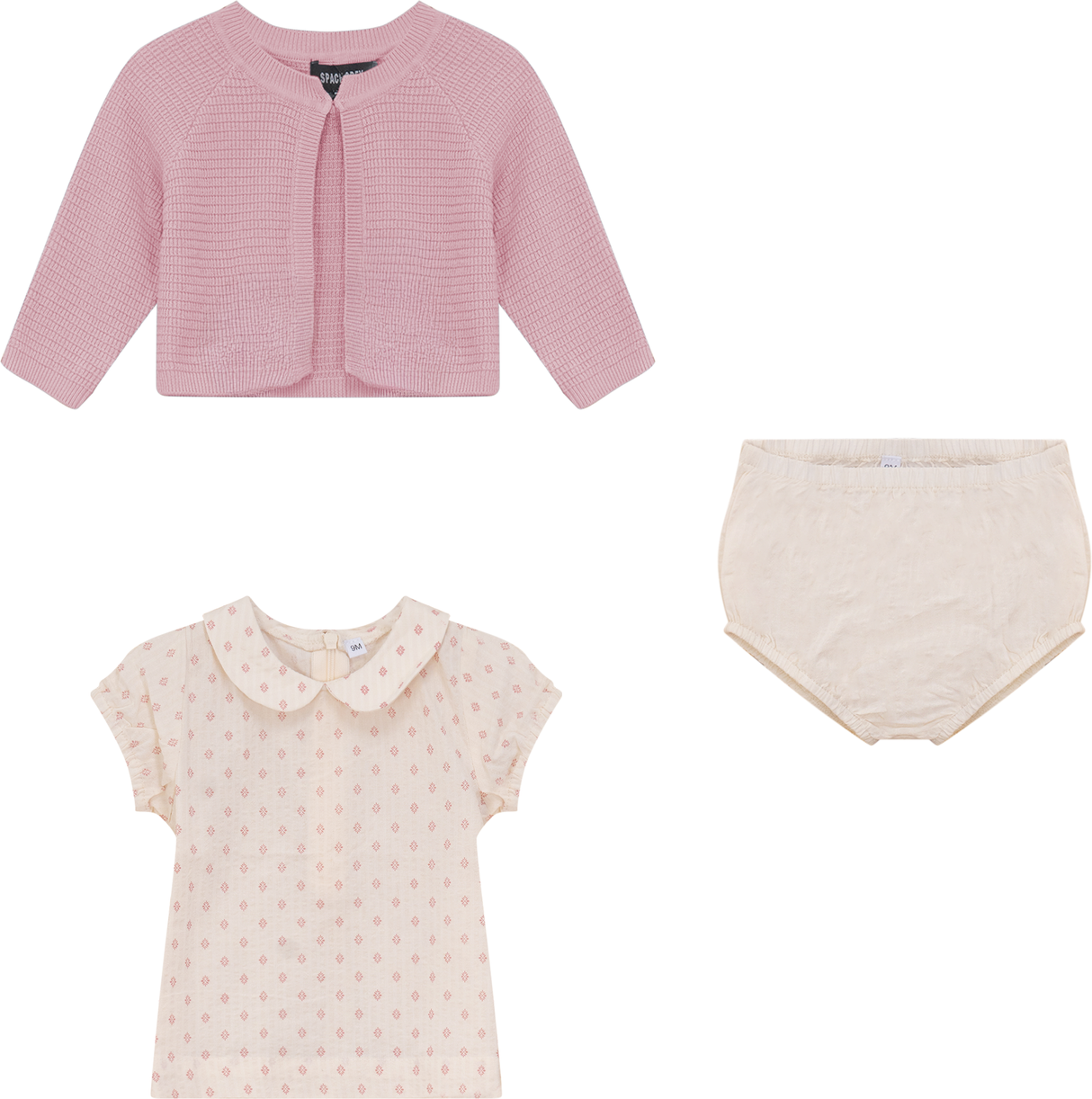 Space Gray Baby Girls 3 Piece Outfit - SB6CY2864G