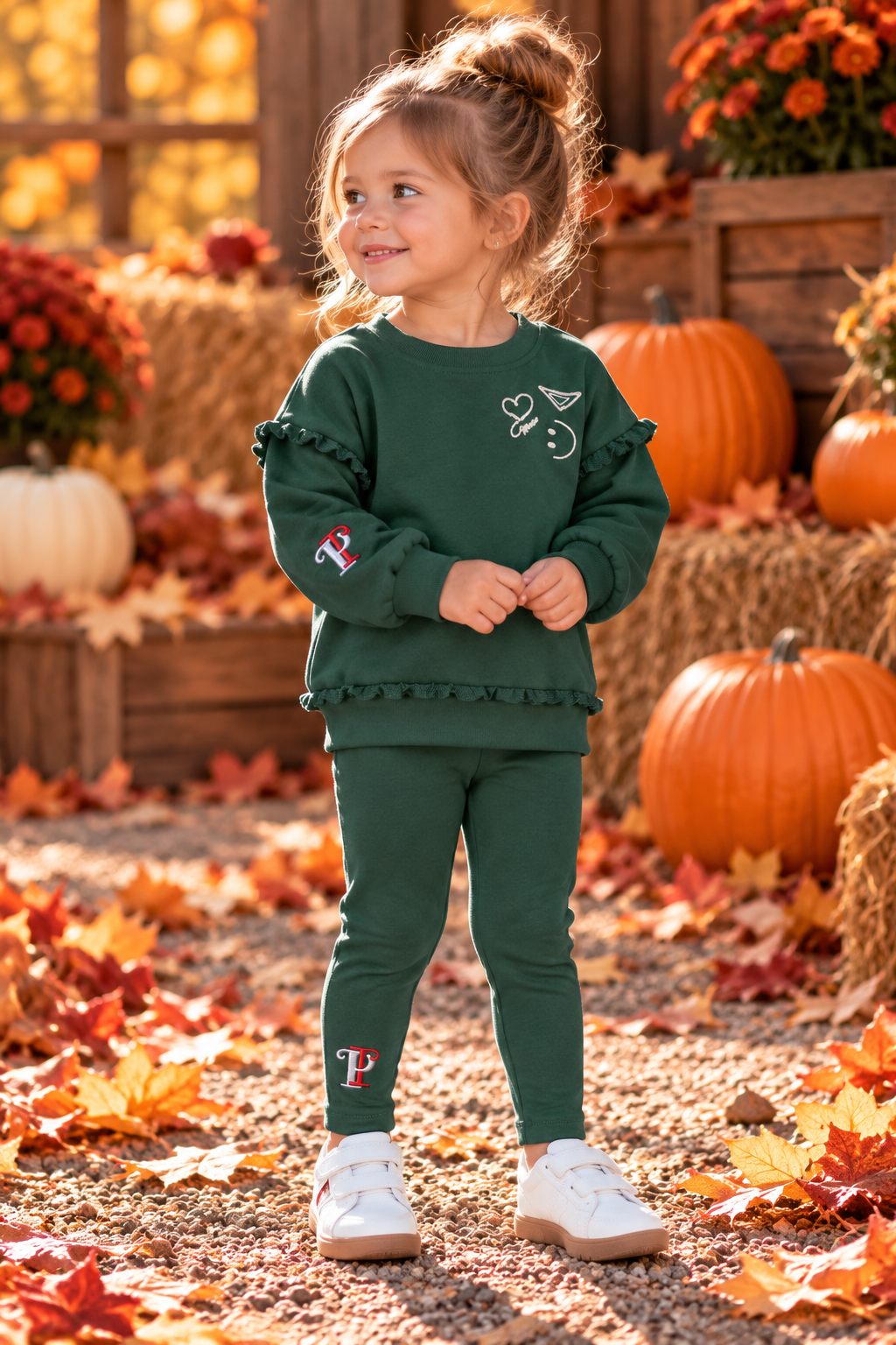 Principi Baby Girls Smiley Sweatshirt Outfit - KW66