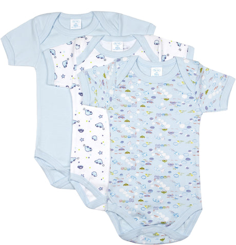 Big Oshi Baby 3 Pack Short Sleeve Bodysuit - PLK-802