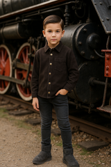 Montee Boys Denim Edit Long Sleeve Shirt - DETW25