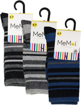 Memoi Boys Multi-Stripe Dress Socks - MK-133