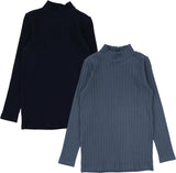 Analogie by Lil Legs Vintage Floral Collection Boys Girls Double Rib Mockneck Turtleneck - DRMN