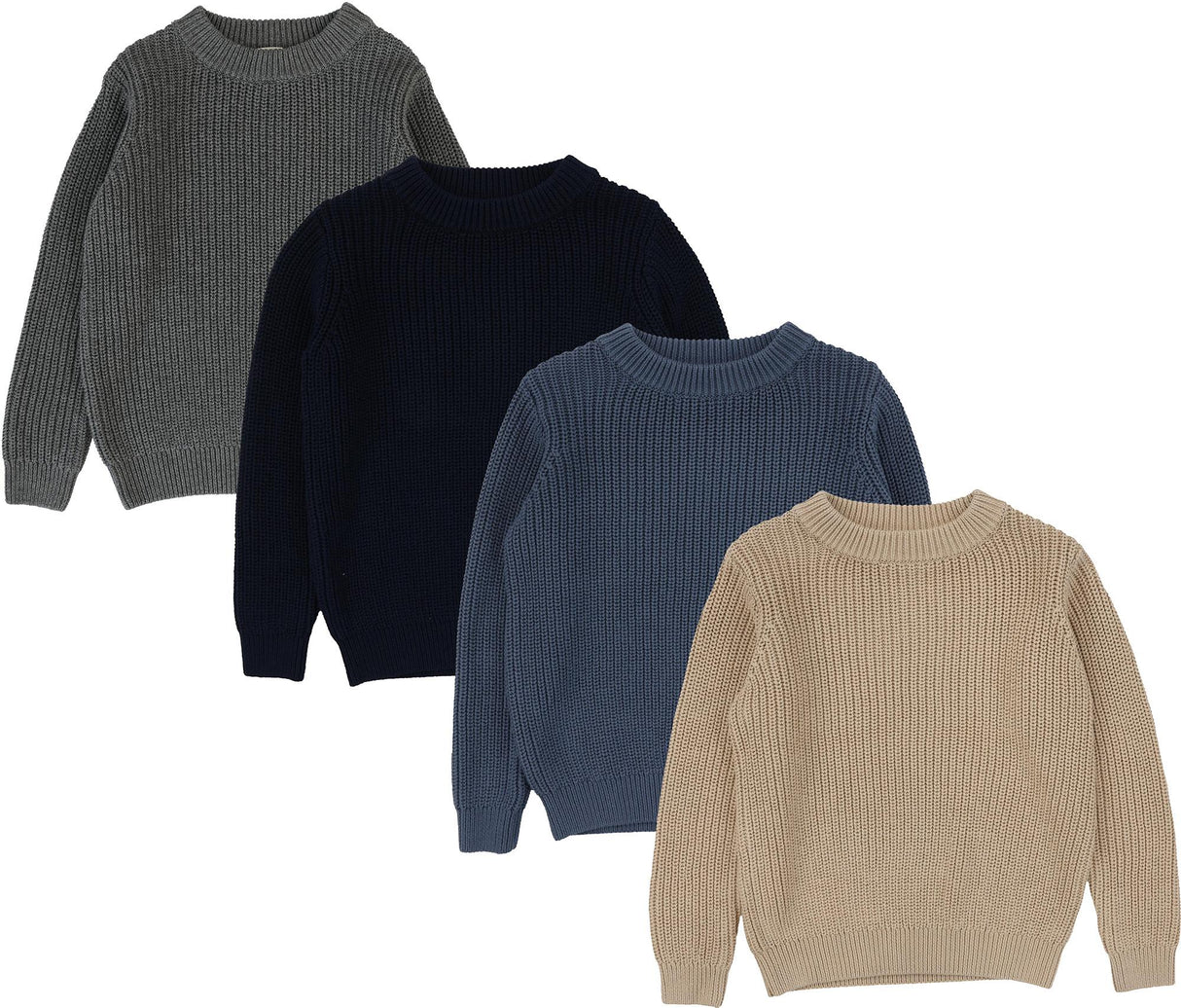 Analogie by Lil Legs Dressy Plaid Collection Boys Girls Chunky Knit Sweater - CKS