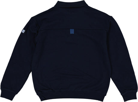 Analogie by Lil Legs Sweet Campaign Collection Boys Denim Trim Long Sleeve Polo Sweatshirt - AF26S536
