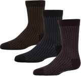 Memoi Boys Bicolor Dashline Dress Socks - MK-194