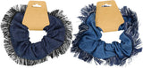 Keshet Denim Fringe Scrunchy - SC2605