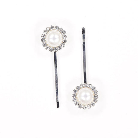 Keshet Diamond & Pearl Hair Pin 2 Pack - LBP-0004