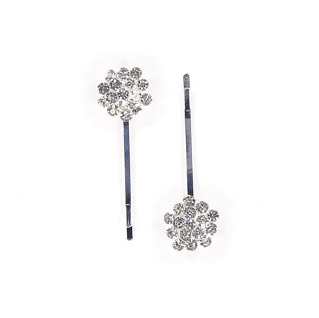 Keshet Diamond Flower Hair Pin 2 Pack - LBP-0021