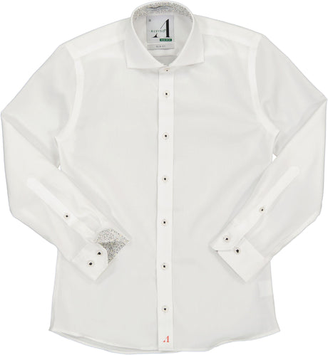 Alviso Boys Long Sleeve Dress Shirt with Contrast - Spring 2024