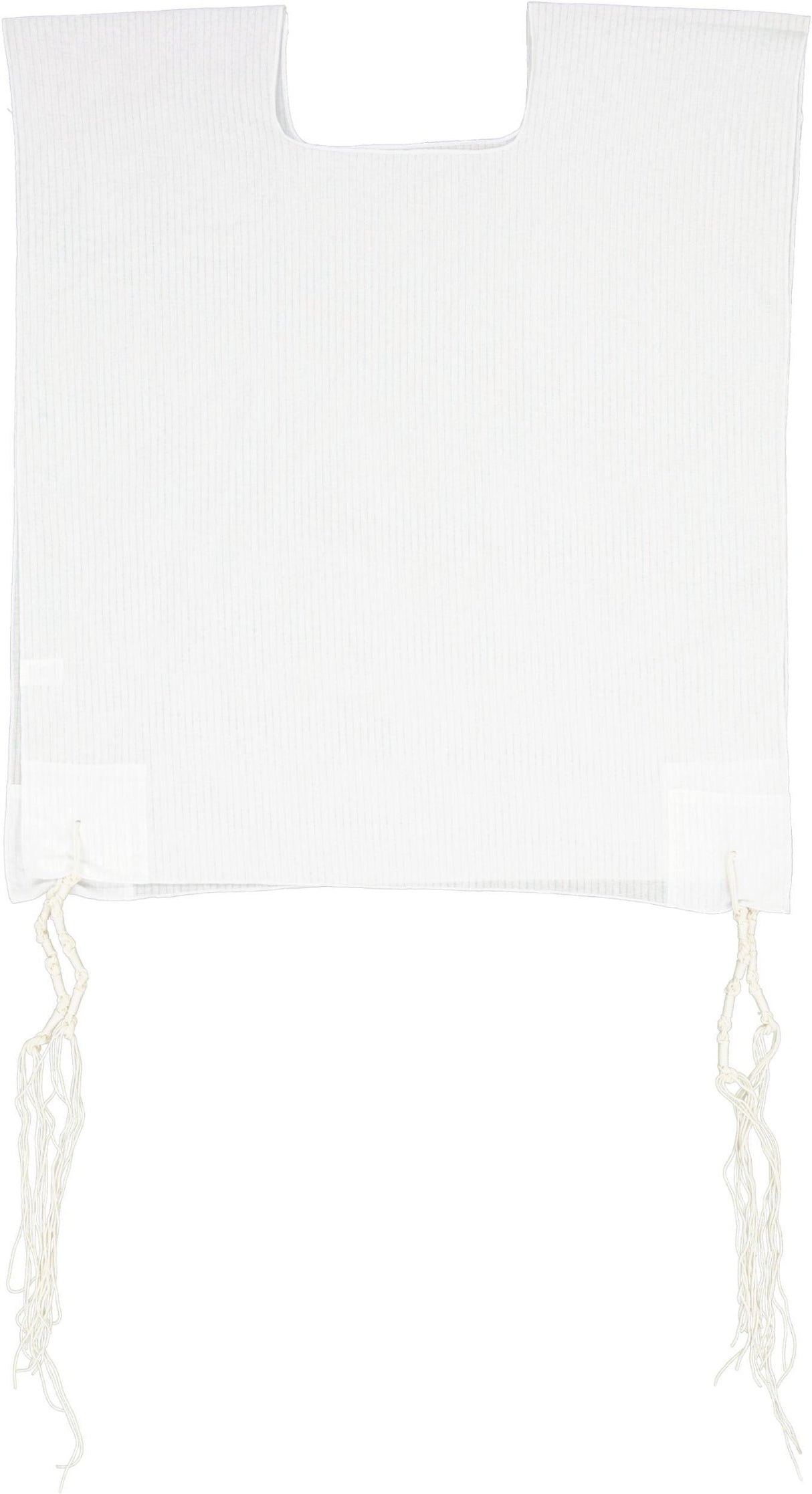 Keter Judaica Mens 100% Cotton Round-Neck Avodas Yad Thick Tzitzis with Sefardi Strings