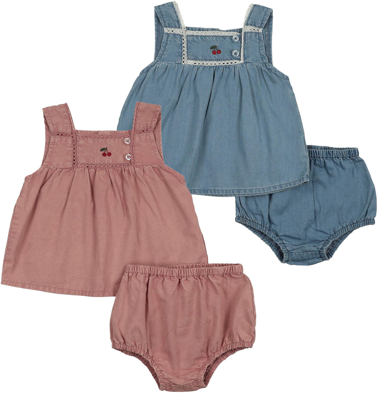 Analogie Lil Legs Denim Capsule Collection Baby Toddler Girls Outfit Set - DCST