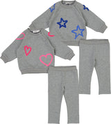 FYI Baby Boys Girls Stars/Hearts Sweatshirt Outfit - WB6CP7463E