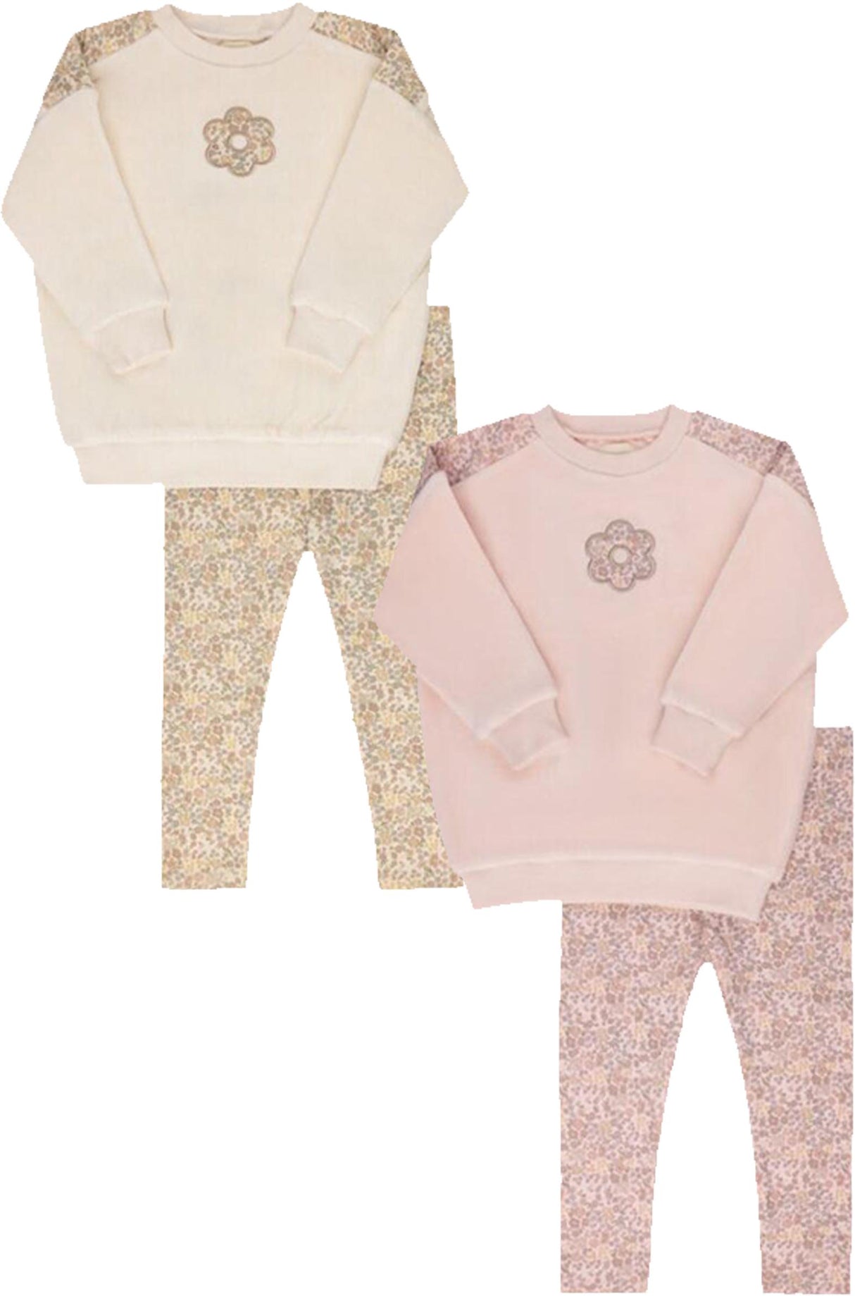 Aurora Baby Girls Velour Flower Outfit - AAW25-007