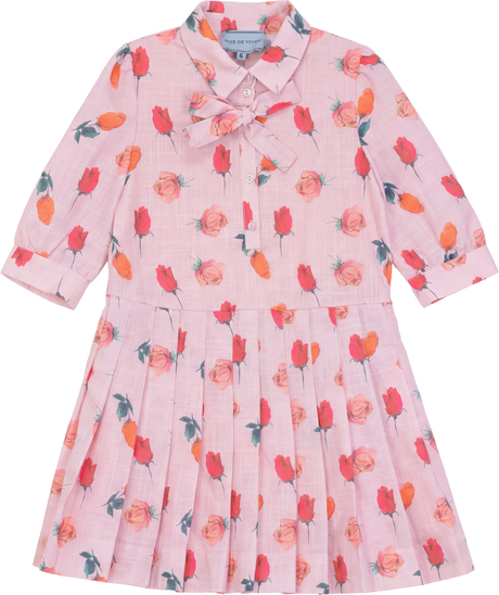 Joie De Vivre Girls Pleated Dress - SB6CP7407D