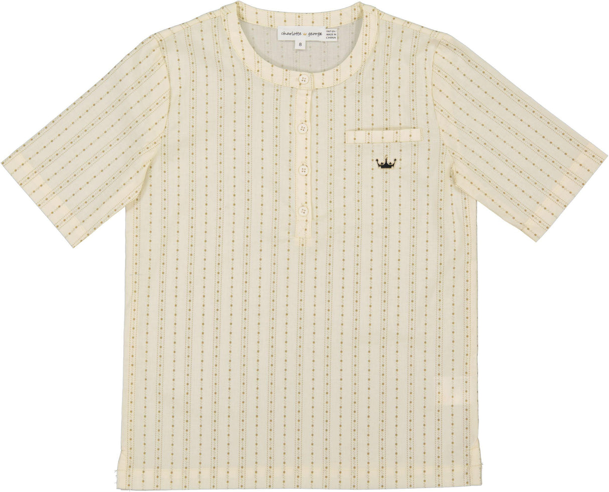 Charlotte & George Boys Short Sleeve Dress Shirt - SB4CP5087S