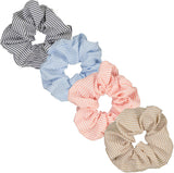 Keshet Seersucker Striped Scrunchy - LRODHS10562