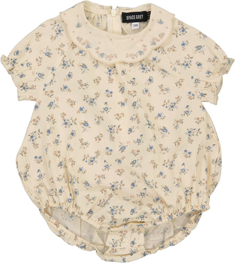 Space Gray Girls Floral Romper - SB4CY2280