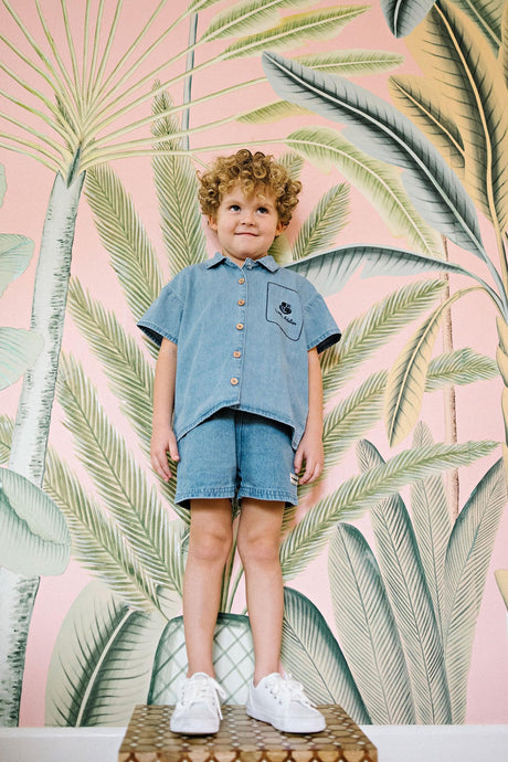 Analogie by Lil Legs Denim City Collection Boys Short Sleeve Shirt - DCSH