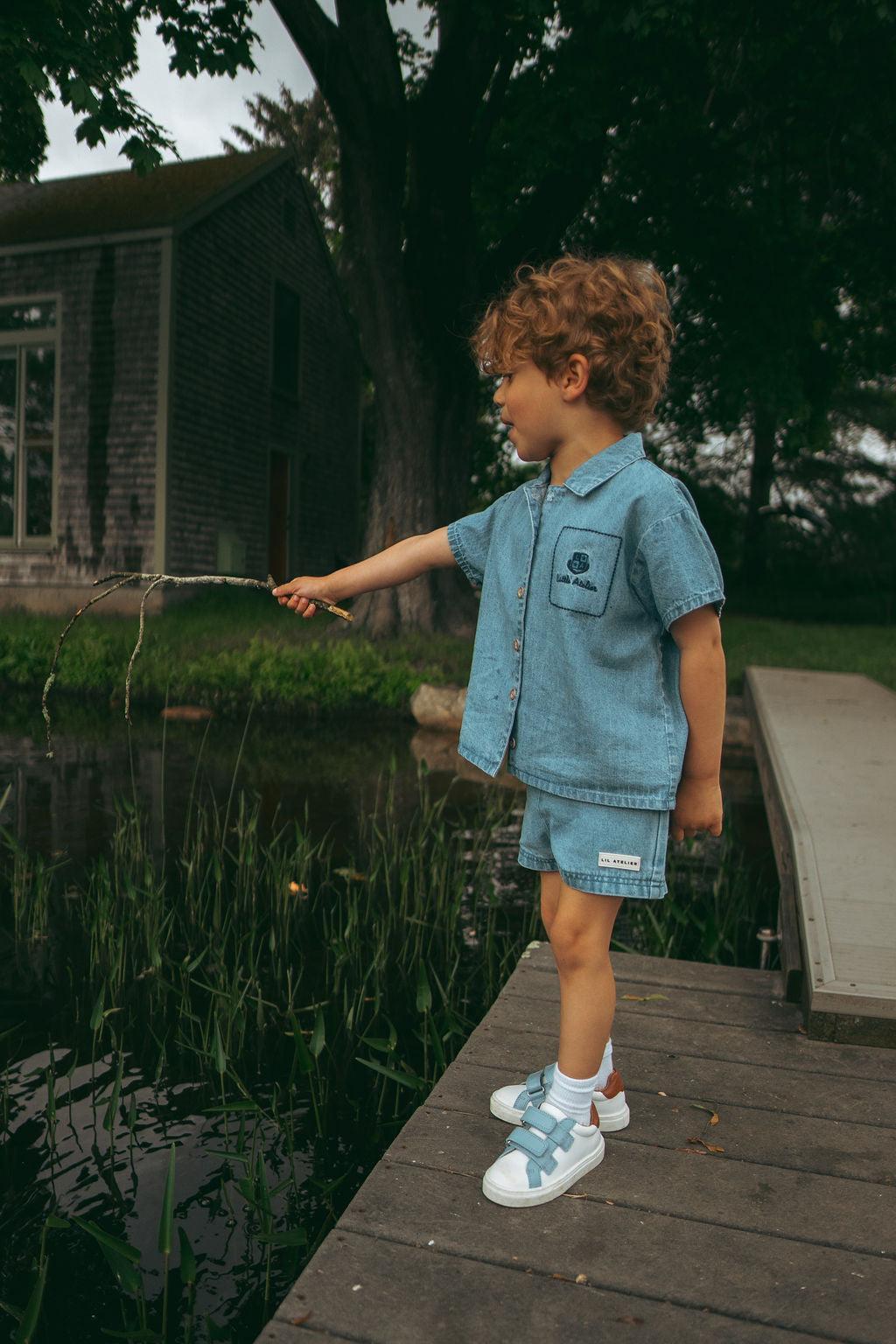 Analogie by Lil Legs Denim City Collection Boys Short Sleeve Shirt - DCSH