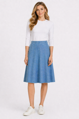 Kiki Riki Womens 25 Inch Stonewash Panel Skater Skirt - 41491