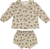 Clo Baby Girls Flannel Floral Outfit - WB5CP7239E