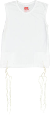 Keter Judaica Boys Perf-Tzit Round Neck Undershirt Tzitzis with Sefardi Strings