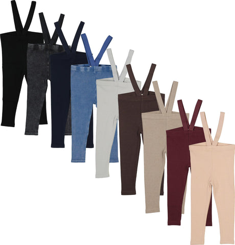 Lil Legs Ribbed Basic Collection Baby Toddler Boys Girls Suspender Legging - SLG/CL002