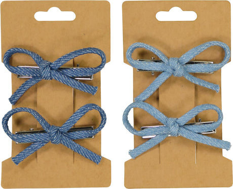 Keshet Girls Denim Hair Clip 2 Pack - CL2603