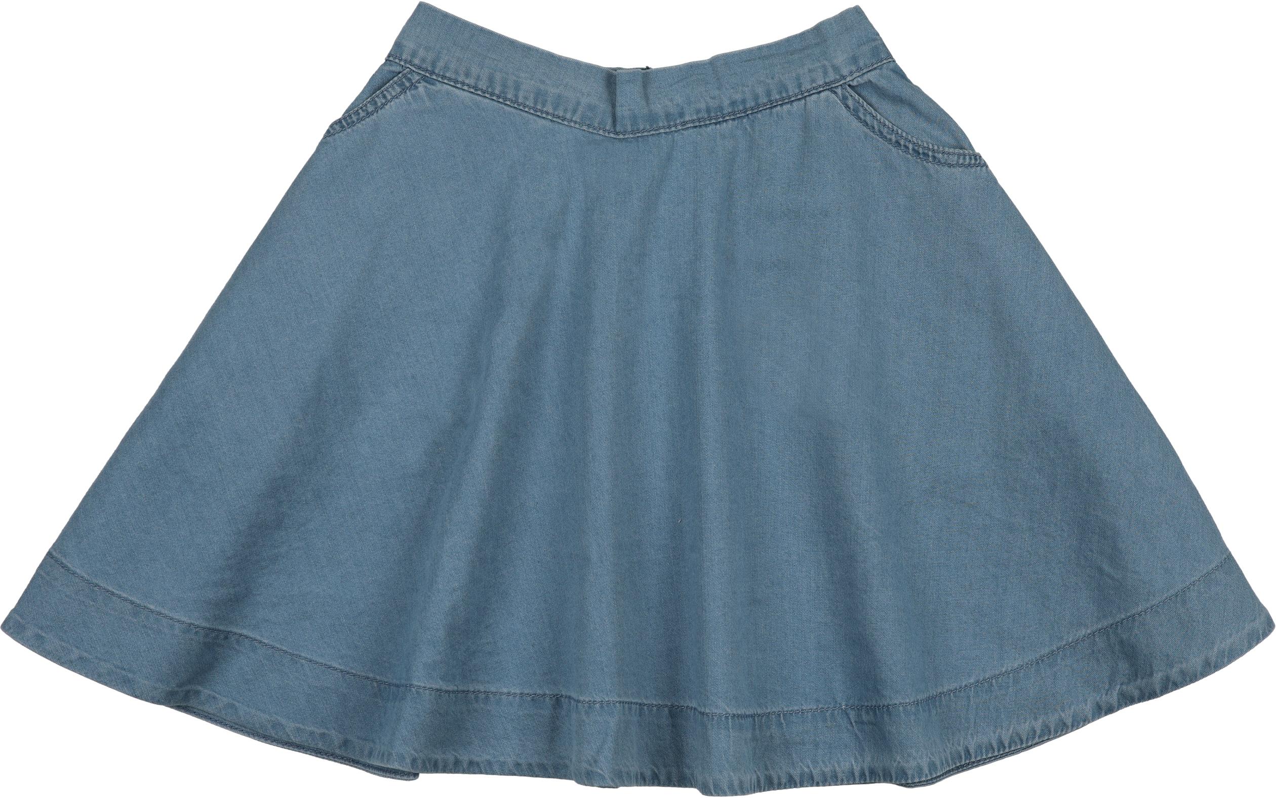 Lil Legs Camp Scouts Collection Girls Denim Tencel Flared Skirt