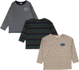 Lil Legs Wardrobe Staple Collection Boys Striped Long Sleeve T-shirt - BMST/PST/ST