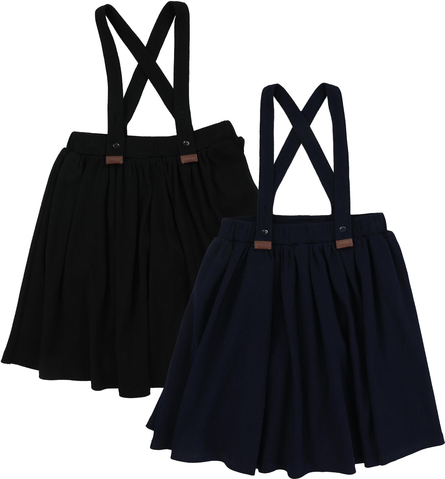Lil Legs Wardrobe Staple Collection Girls Ribbed Suspender Skirt