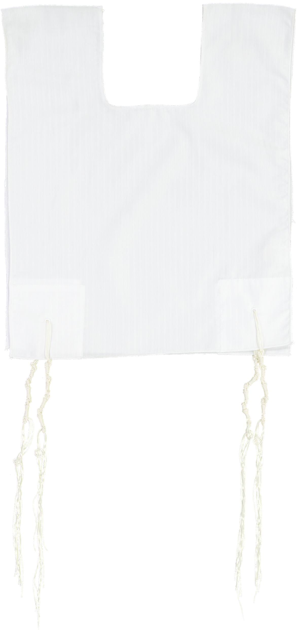 Keter Judaica Boys Poly/Cotton Round-Neck Tzitzis with Ashkenaz Strings