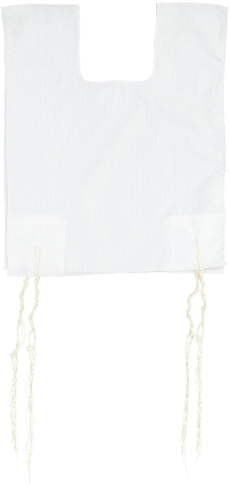 Keter Judaica Boys Poly/Cotton Round-Neck Tzitzis with Ashkenaz Strings
